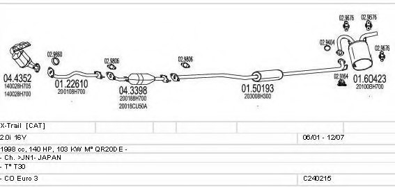 MTS C240215009435 Exhaust System
